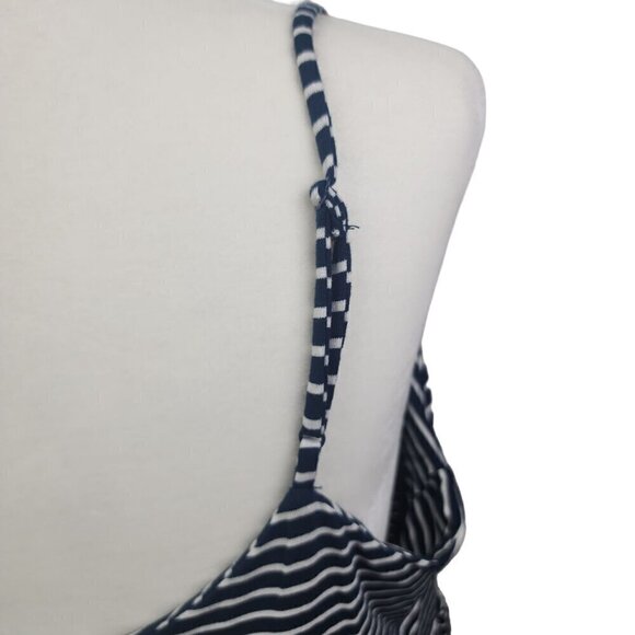 Old Navy Soft Jersey Knit Fit & Flare Midi Sundress Striped Large (12/14) Petite - Picture 5 of 15